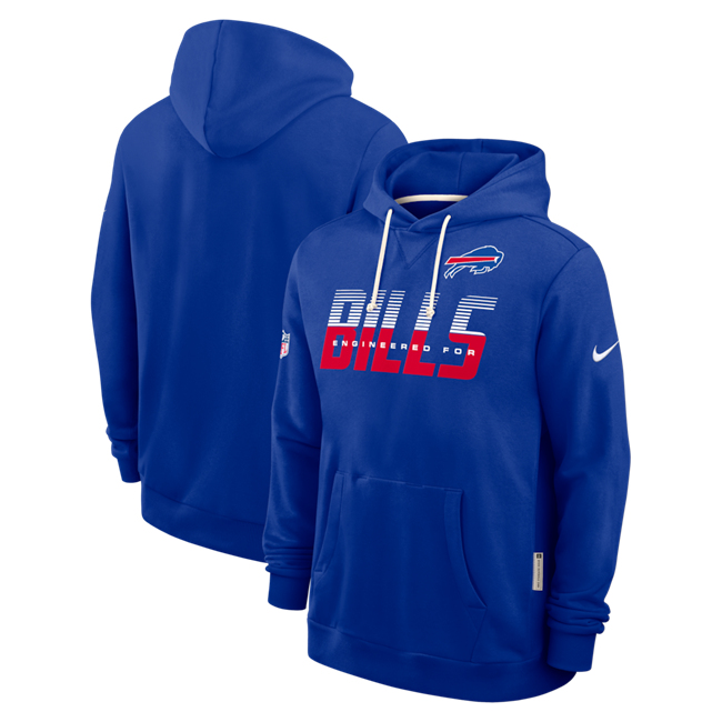 Men's Royal Buffalo Bills Sideline Standard Issue Top Prospect Dri-FIT Hoodie